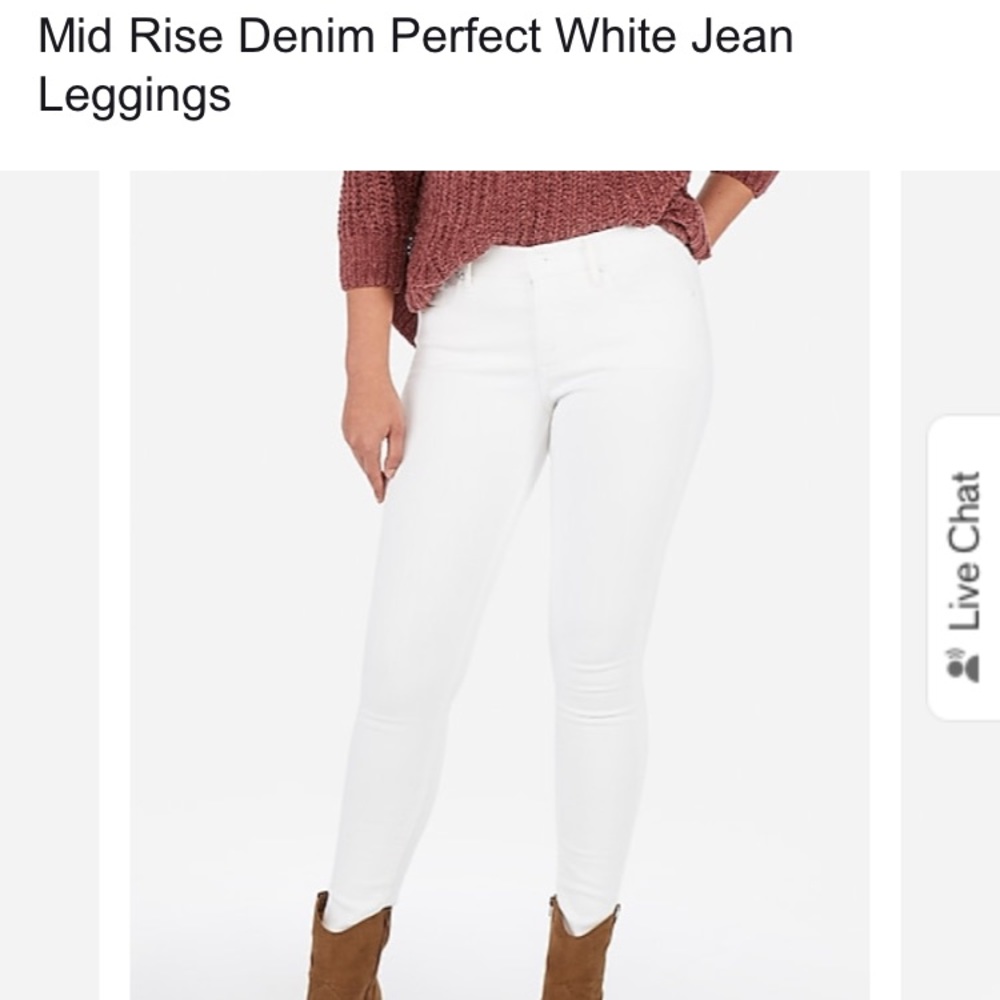 Express Perfect White Jean Leggings
